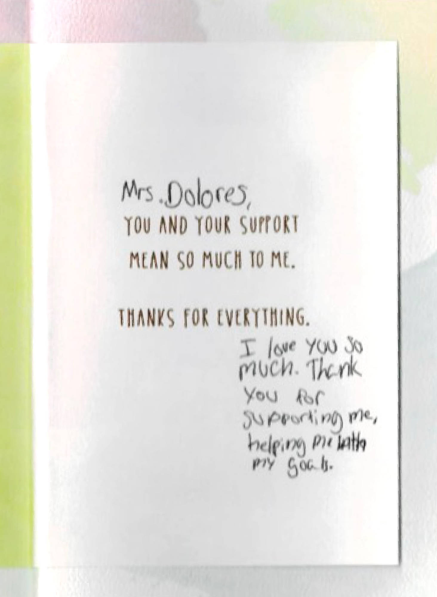 back of the thank you card